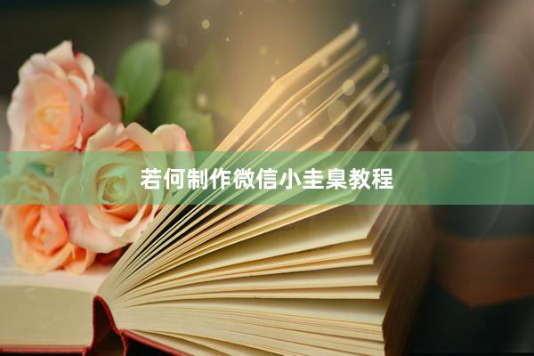 若何制作微信小圭臬教程